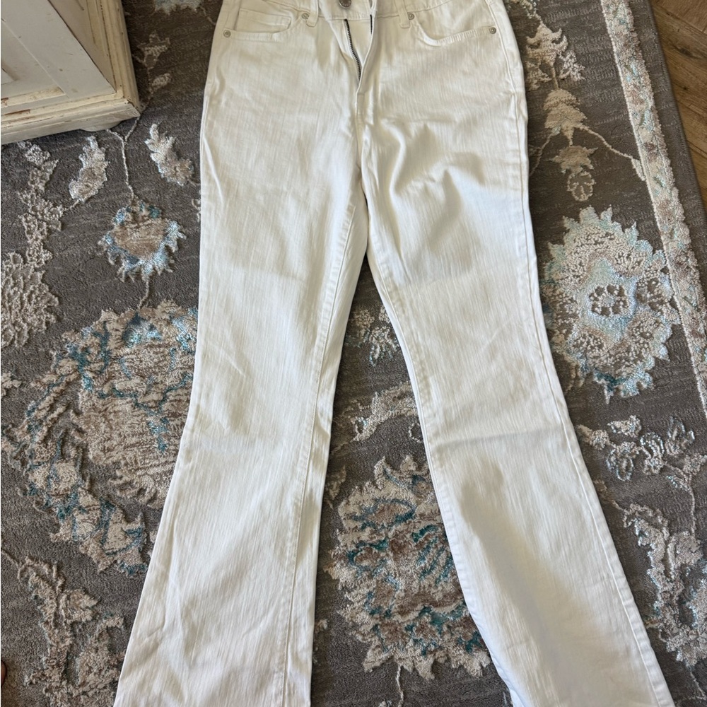 William Rast Women's Cream Flare Jeans